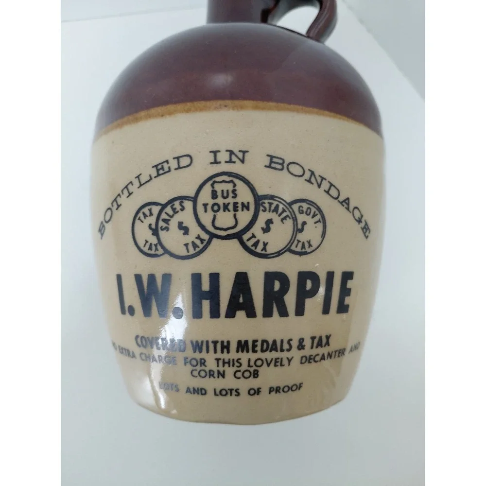 I.W. Harpie Vintage Whiskey Jug Crock Decanter 